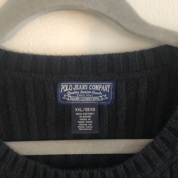 Polo Jean Company 100% Cotton Ribbed Knit Size  XXL Sweater - Picture 6 of 9